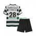 Camisola Sporting CP Cristiano Ronaldo 28 2001 2003 Retro Criança Equipamento Primeiro Manga Curta